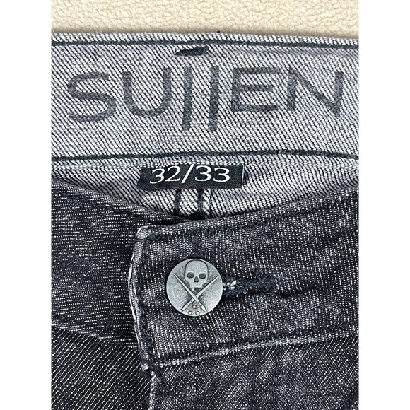 Sullen Art Collective Mens 32x33 Jeans Straight Leg Slim Fit Gray Low‎ Rise - Picture 3 of 15
